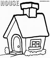 House Coloring Pages Kids Colorings Print sketch template