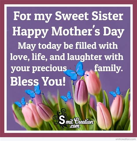 happy mother s day card for my sweet sister