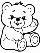 Bear Coloring Pages Teddy Gaddynippercrayons sketch template