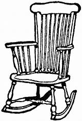 Chair Rocking Clipart Clip Outline Wood Cartoon Wooden Furniture Cliparts Couch Rocker Use Rustic Sat Chairs Drawing Coloring Potato Etc sketch template