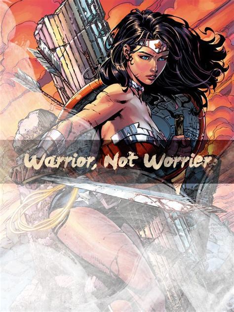 warrior not worrier wonder woman original artwork by david finch