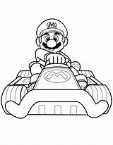 Mario Kart Coloring Color Kids Pages Print Simple Characters Children sketch template