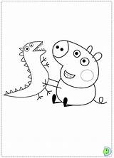 Peppa Pig Coloring Pages Dinokids Color Close Popular Printable sketch template