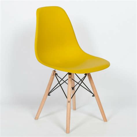 eiffel moulded mustard yellow modern dsw scand dining chair furniture