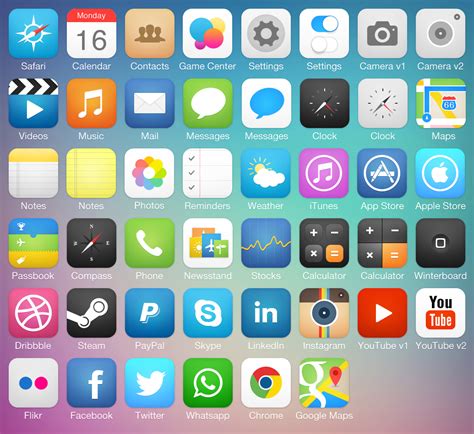 ios icon pack  michael shanks flat simple icons pinterest