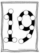 Number 19 Dot Worksheet Preschool Do Printable Numbers Daycare sketch template