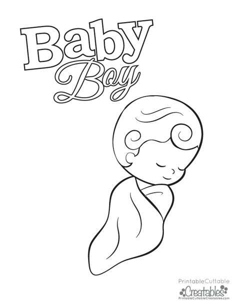 baby boy  printable coloring page