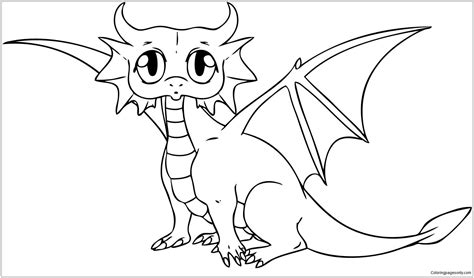 top image cute baby dragon coloring