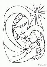 Coloring Jesus Mary Mother Popular Pages sketch template