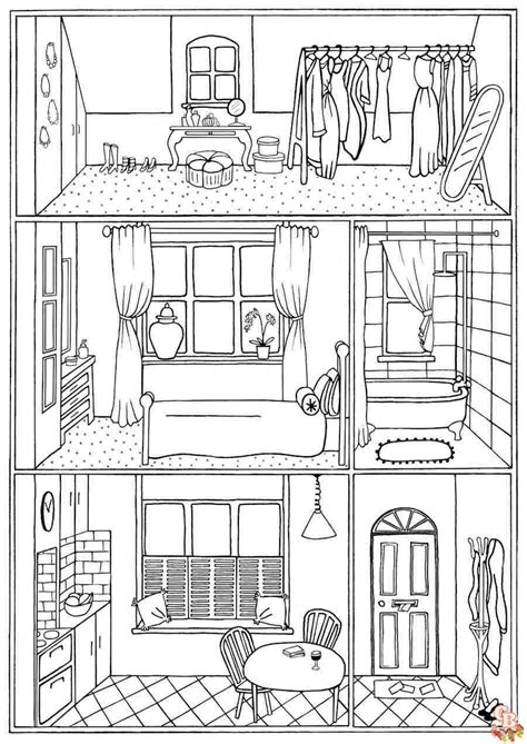house coloring pages fun   printable sheets  kids