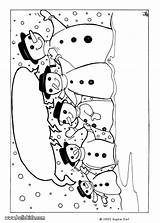 Coloring Snowman Pages Frosty sketch template