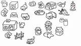 Atsume Neko Pages Bases Deviantart Template Coloring sketch template