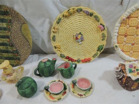 lot  vintage resin miniature tea sets