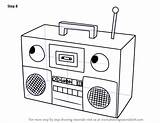 Boombox Draw Hug Scared Drawing Step Don Dont Im Drawingtutorials101 Tutorials sketch template