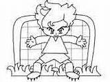 Soccer Coloring Pages Goalie Boy Ws sketch template