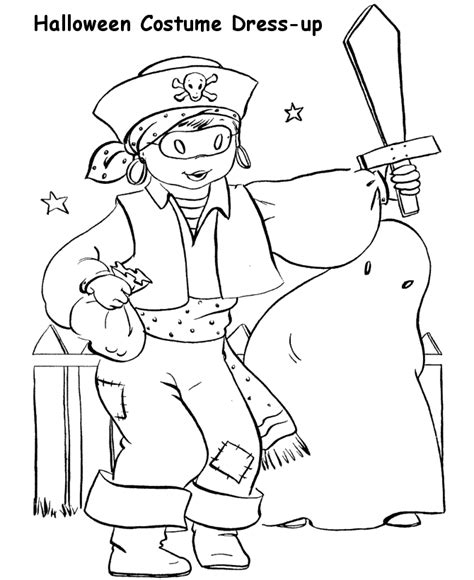 halloween costume coloring page pirate costume  printable