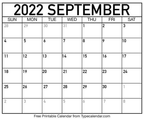 september  calendars  september  printable