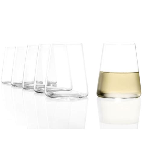 Stemless Stölzle Power White Wine Glasses Winelover Wine Glasses