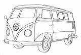 Volkswagen Van Drawing Combi Vw Camper Da Colorare Auto Color Coloring Busje Pages Drawings Disegni Kleurplaten Gratis Afkomstig sketch template