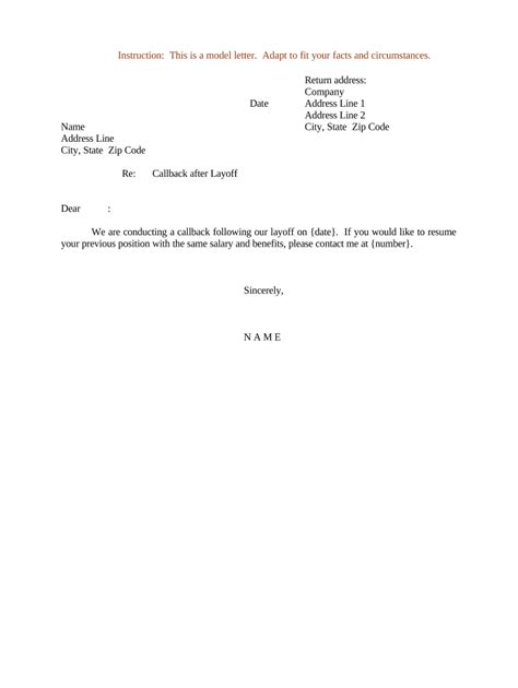 layoff letter  template pdffiller