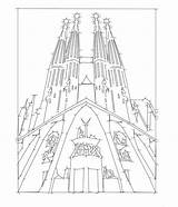Sagrada Familia Challenge Coloring sketch template