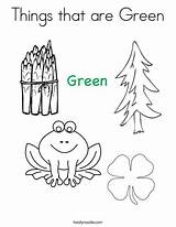 Coloring Things Green Color Worksheets Preschool Pages Colors Kids Kindergarten Activities Worksheet Printable Letter Book Primary Toddler Choose Board sketch template