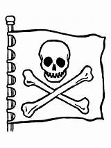 Pages Coloring Pirate Kids Flag sketch template