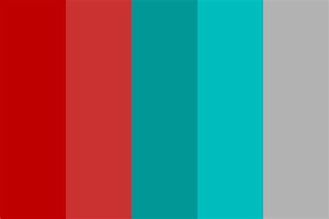 shades  red  teal color palette