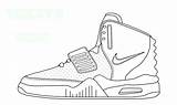 Yeezy Drawing Air Shoes Nike Drawings Draw Sneaker Paintingvalley Official sketch template