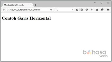 membuat garis horizontal  html bahasawebcom