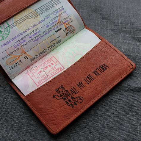 foiled personalised leather passport cover  nv london calcutta notonthehighstreetcom