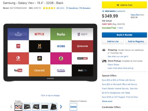 galaxy view  carries  price tag      colossal tablet