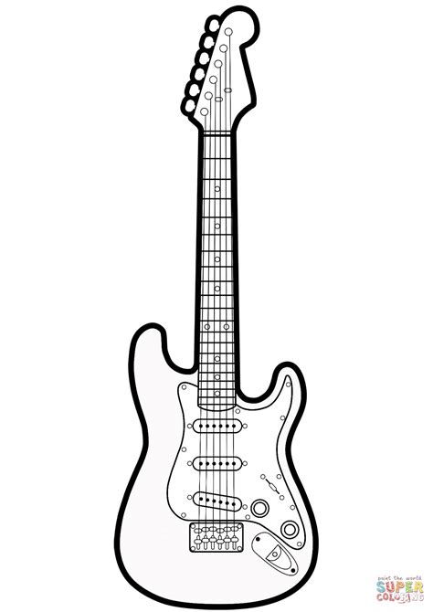ausmalbild  gitarre ausmalbilder kostenlos zum ausdrucken