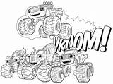 Blaze Monster Coloring Pages Truck Getcolorings Printable Color sketch template