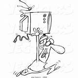 Coloring Robber Pages Steal Stealing Tv Vector Cartoon Getcolorings Template Fascinating sketch template