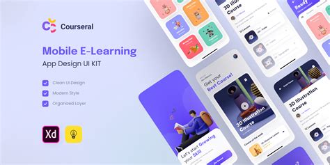 mobile  learning app design preview figma community