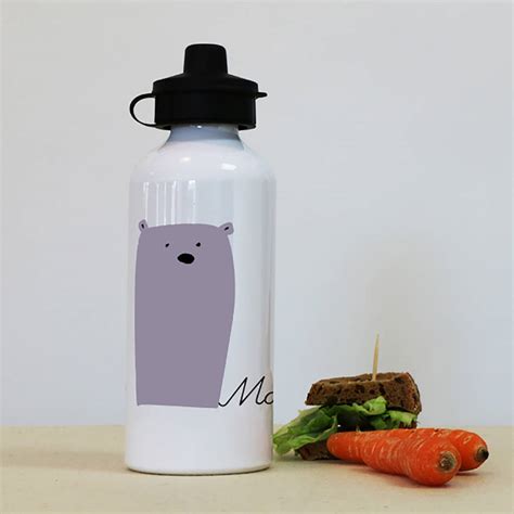 polar bear water bottle    holubolu personalised childrens