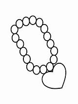 Coloring Pages Jewelry Beads Color sketch template