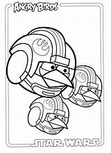 Colouring Angry Birds Wars Star Book Squadron Blue sketch template