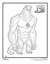 Coloring Pages Ben Aliens sketch template
