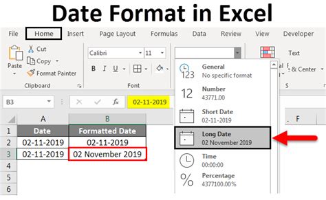 date format  excel   change date format  excel