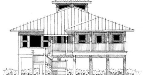 beach house plans  pilings house plan dt sea grass unique architecture pinterest