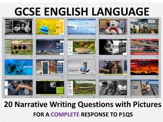 gcse english   descriptive  narrative writing questions bundle