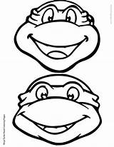 Ninja Turtle Turtles Coloring Pages Face Clipart Teenage Mutant Head Printable Drawing Cute Silhouette Birthday Clip Template Color Mask Colouring sketch template