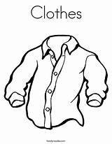 Clothes Pages Colouring Coloring sketch template