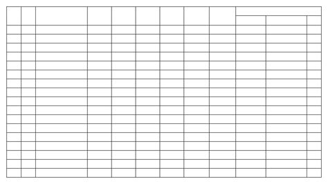 blank chart  columns  rows