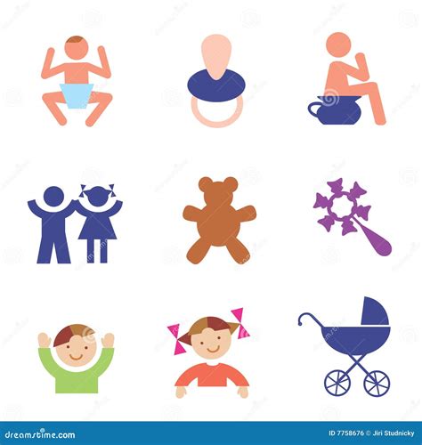 children symbols stock vector illustration  childhood