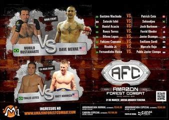amazon forest combat  mma event tapology