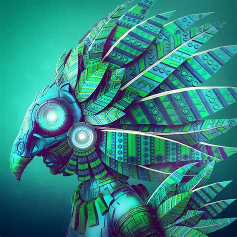 quetzal  fer aguilera reyespig machine illustration
