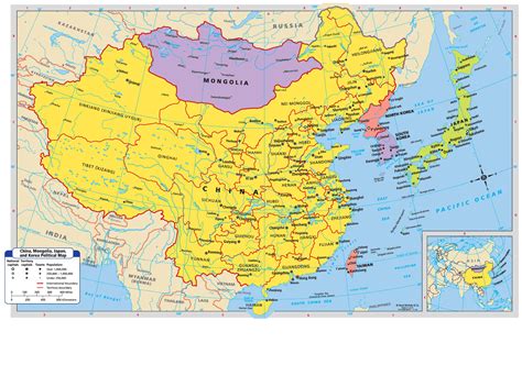 maps china mongolia  koreas  japan